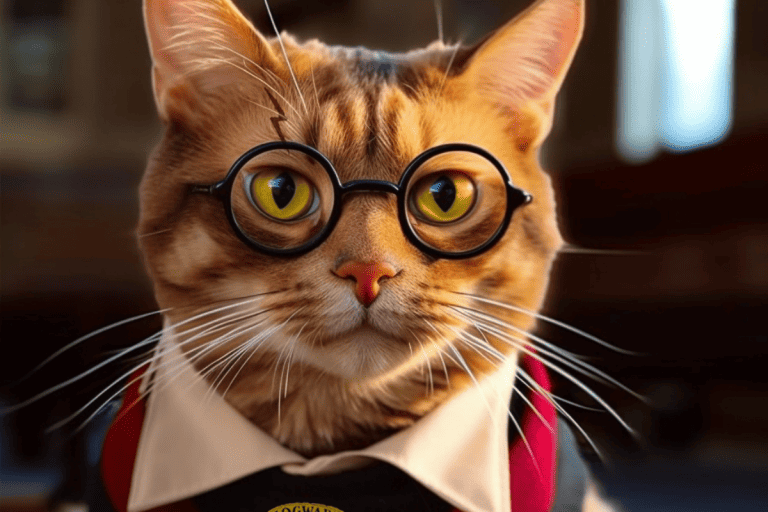 Harry Potter as a cat, Meow-gical Transformations 12 Harry Potter Characters as Cats