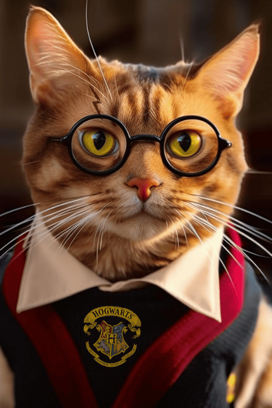 Harry Potter as cat